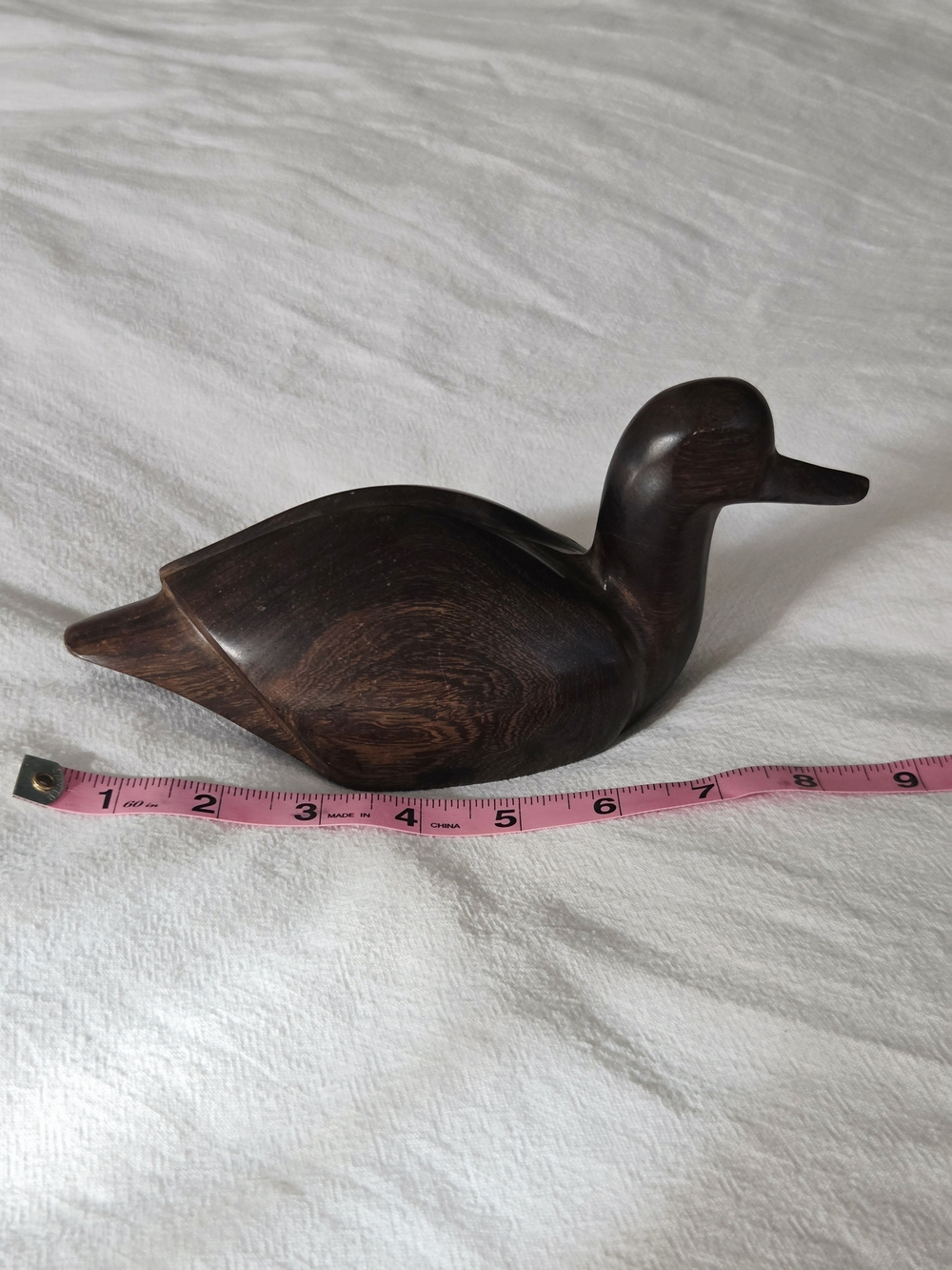 Handcrafted Solid Ironwood Duck Sculpture - Picture 6 of 8